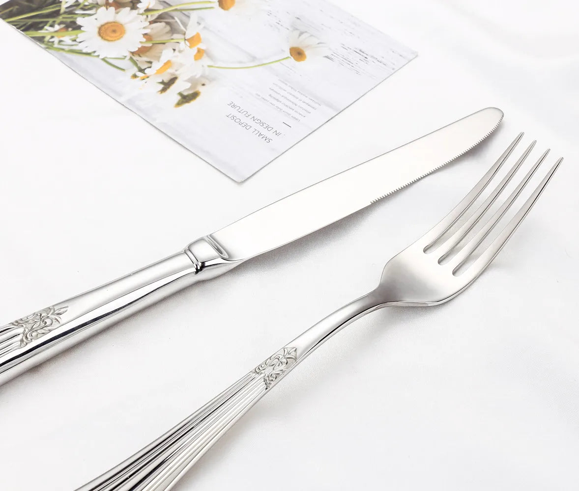 PCS Luxury Gold Plated Flatware Set Dishwasher Safe