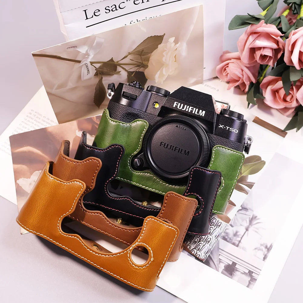 Suitable for Fuji X-T50 camera leather base micro single retro in USA.