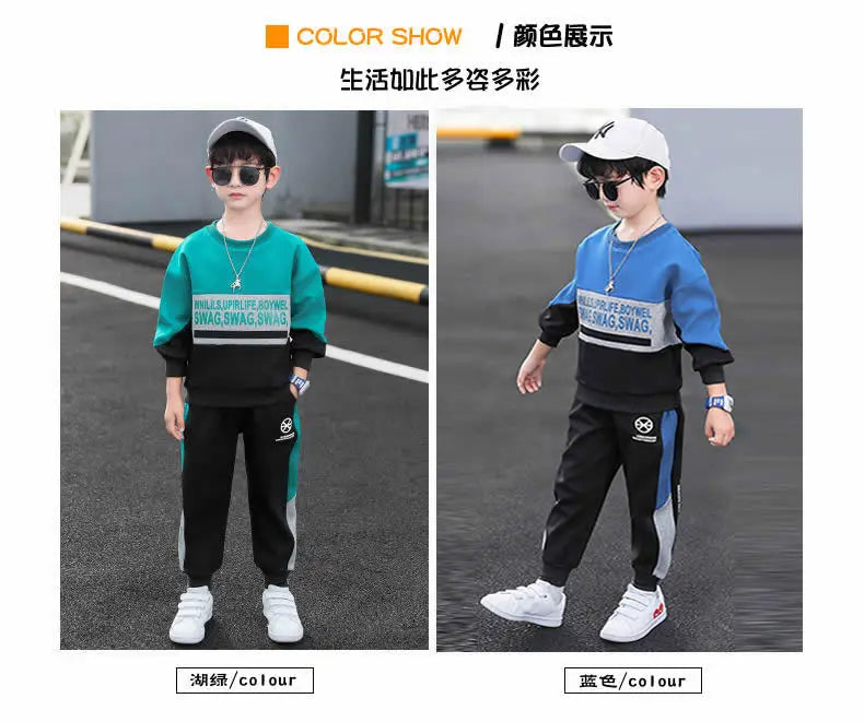 Boys Clothes Set striped Sweatshirt tops in USA