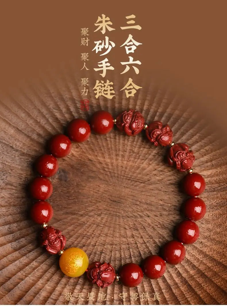 Fidelity Genuine Cinnabar Six Three-in-One Bracelet in USA.