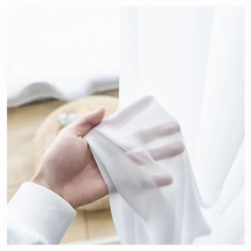 Super Soft Chiffon Pure White Sheer Curtains IN USA.