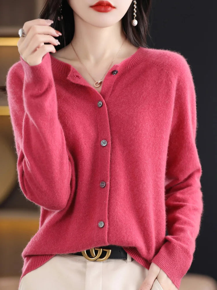 Merino Wool Sweaters Cashmere Cardigan Spring Autumn in USA