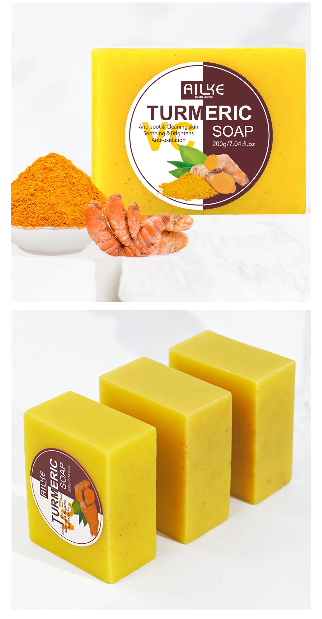 AILKE Natural Turmeric Bath Soa Face & Body in USA