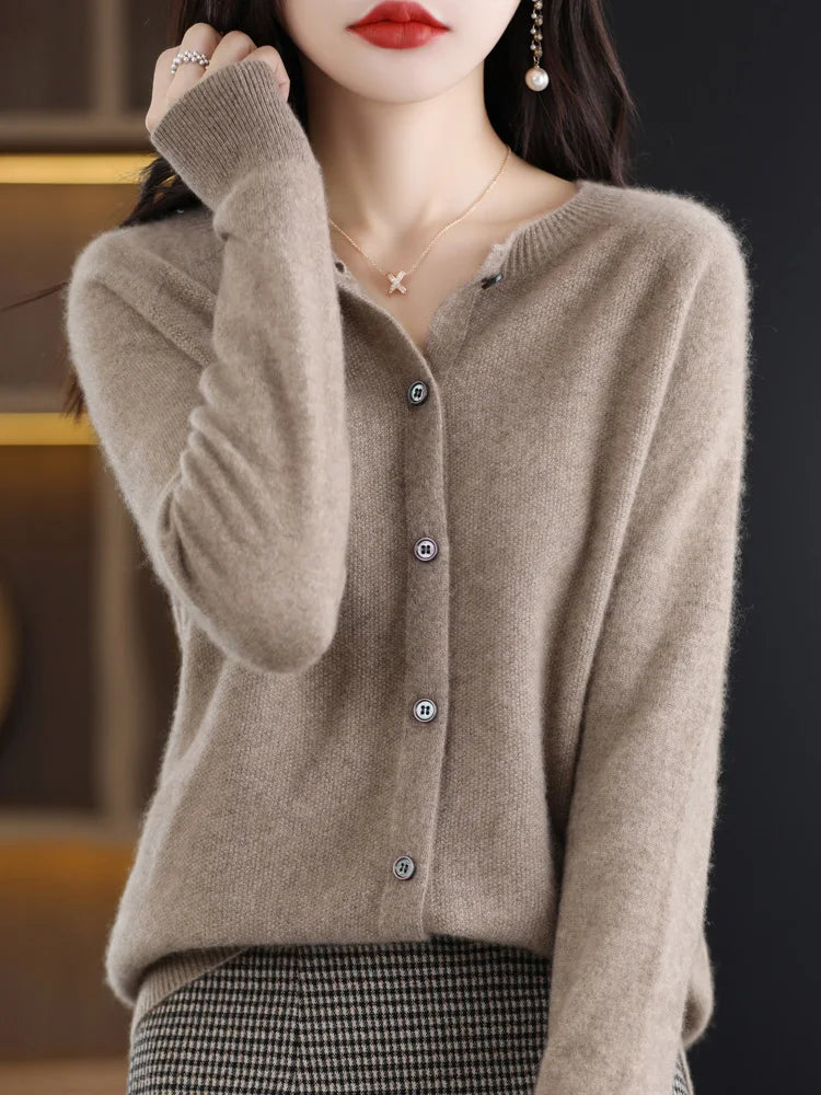 Merino Wool Sweaters Cashmere Cardigan Spring Autumn in USA