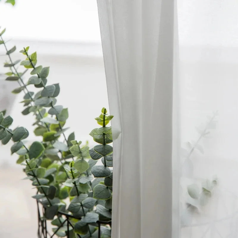 S Fold Wavy Curtains Super Soft Snow Pure White Window IN USA.