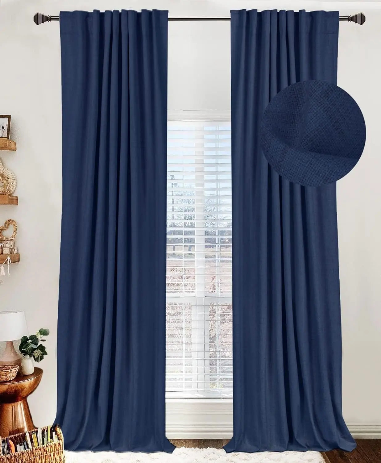 Blackout Shield Linen Blackout Curtains Bedroom in USA