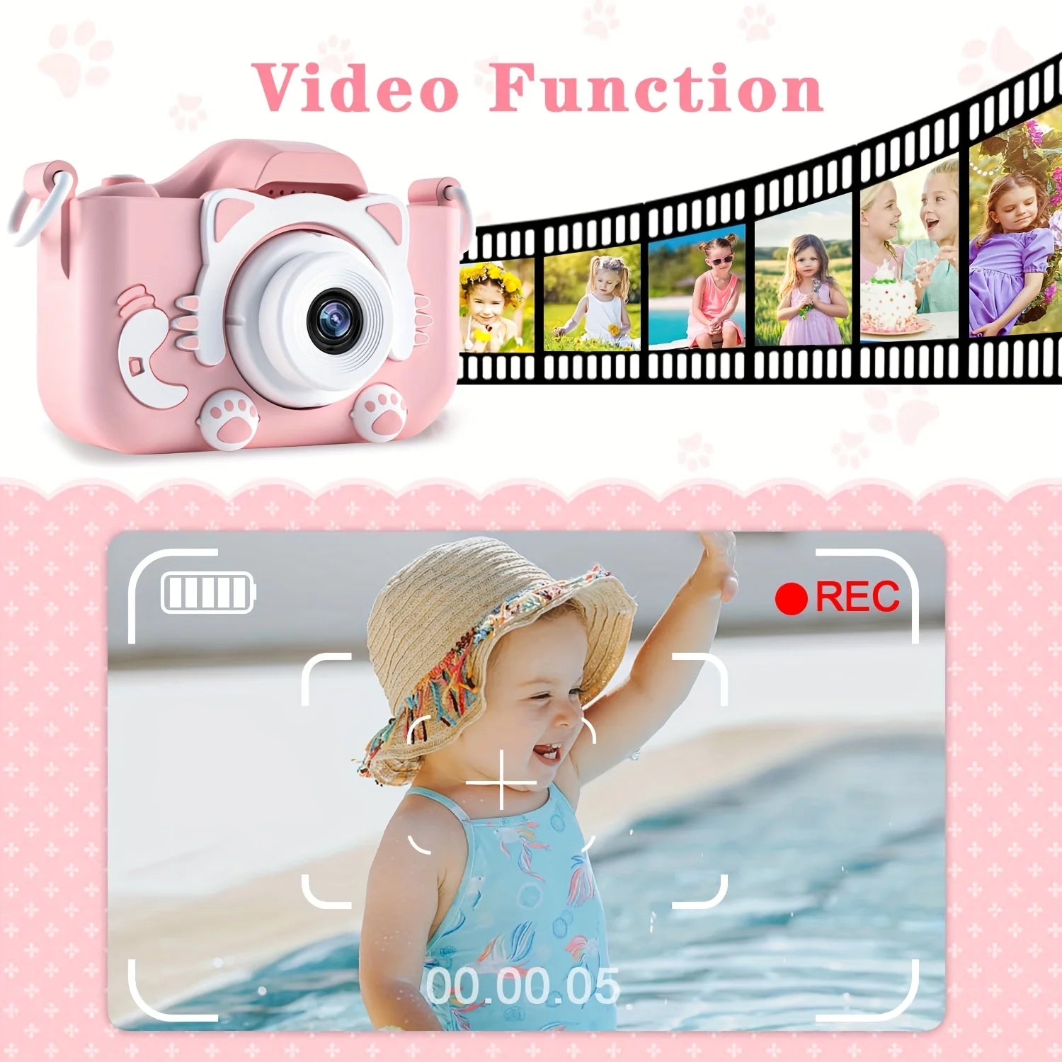 Cute Cat Mini Digital Kids Camera Toys Boys/Girls/toddler in USA