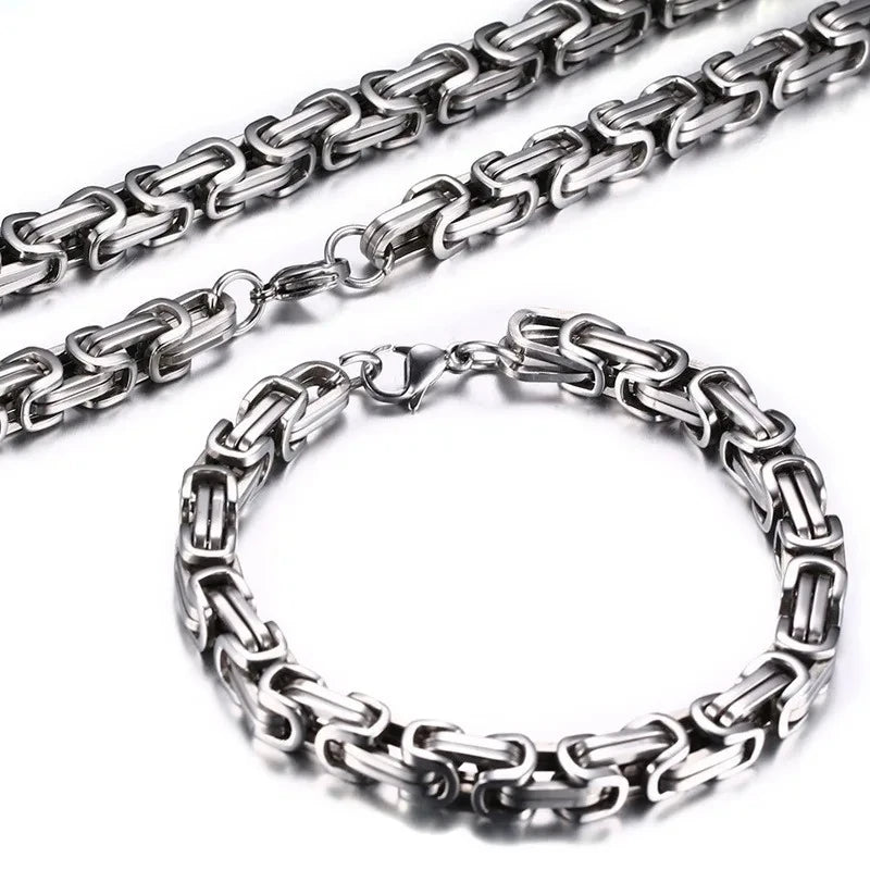 Nordic Necklace Double Wolf Head Thor's Hammer in USA