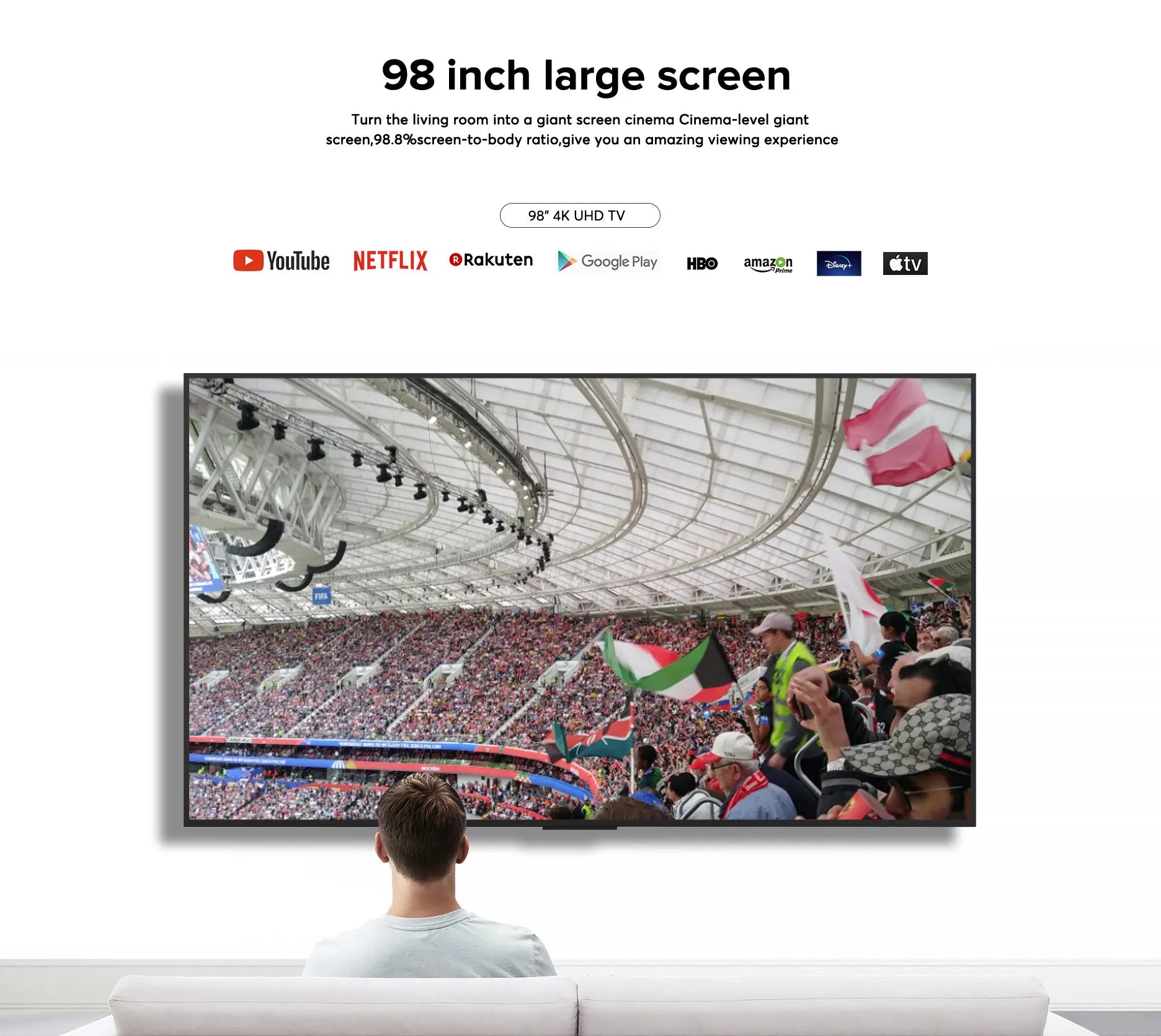 ASANO 98inch Full Hd Television Led Tv Televisions 85inch in USA.