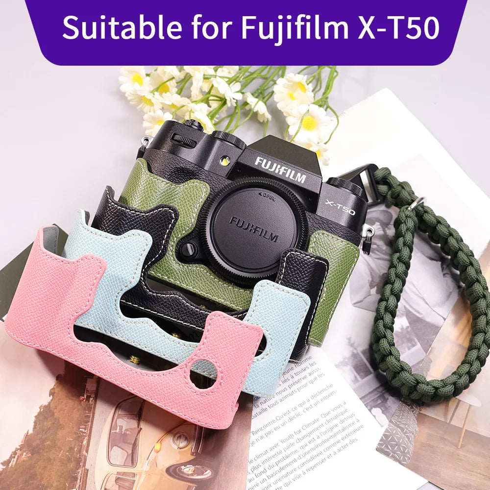 Suitable for Fuji X-T50 camera leather base micro single retro in USA.