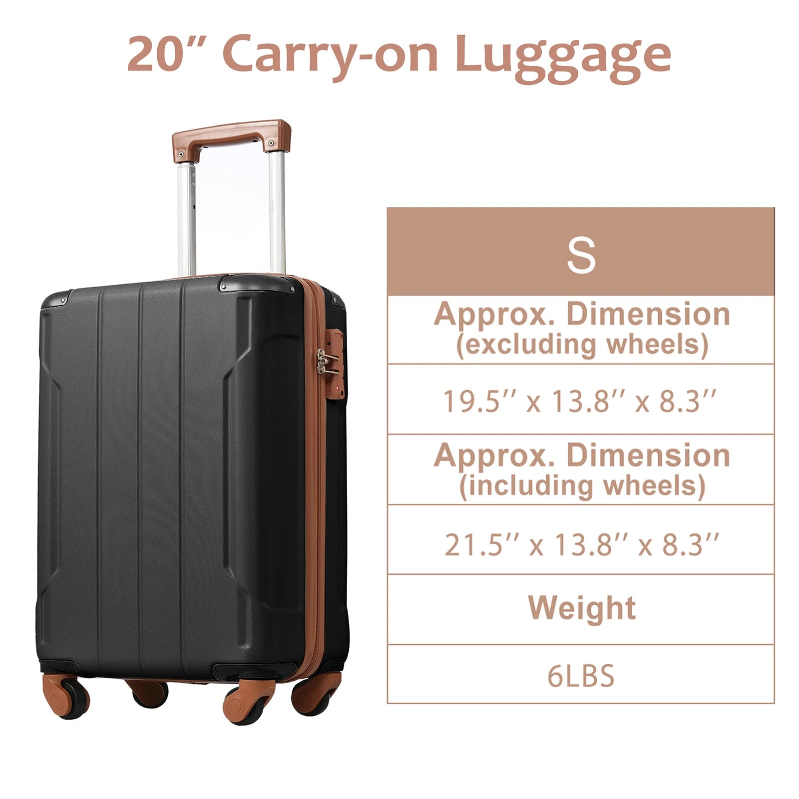 Hardshell Luggage Spinner Suitcase TSA Lock Lightweight in USA