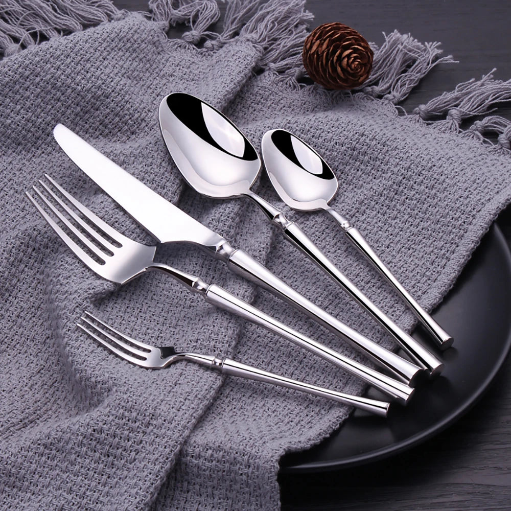 Pcs Gold Tableware Dinnerware Stainless Steel Cutlery Set