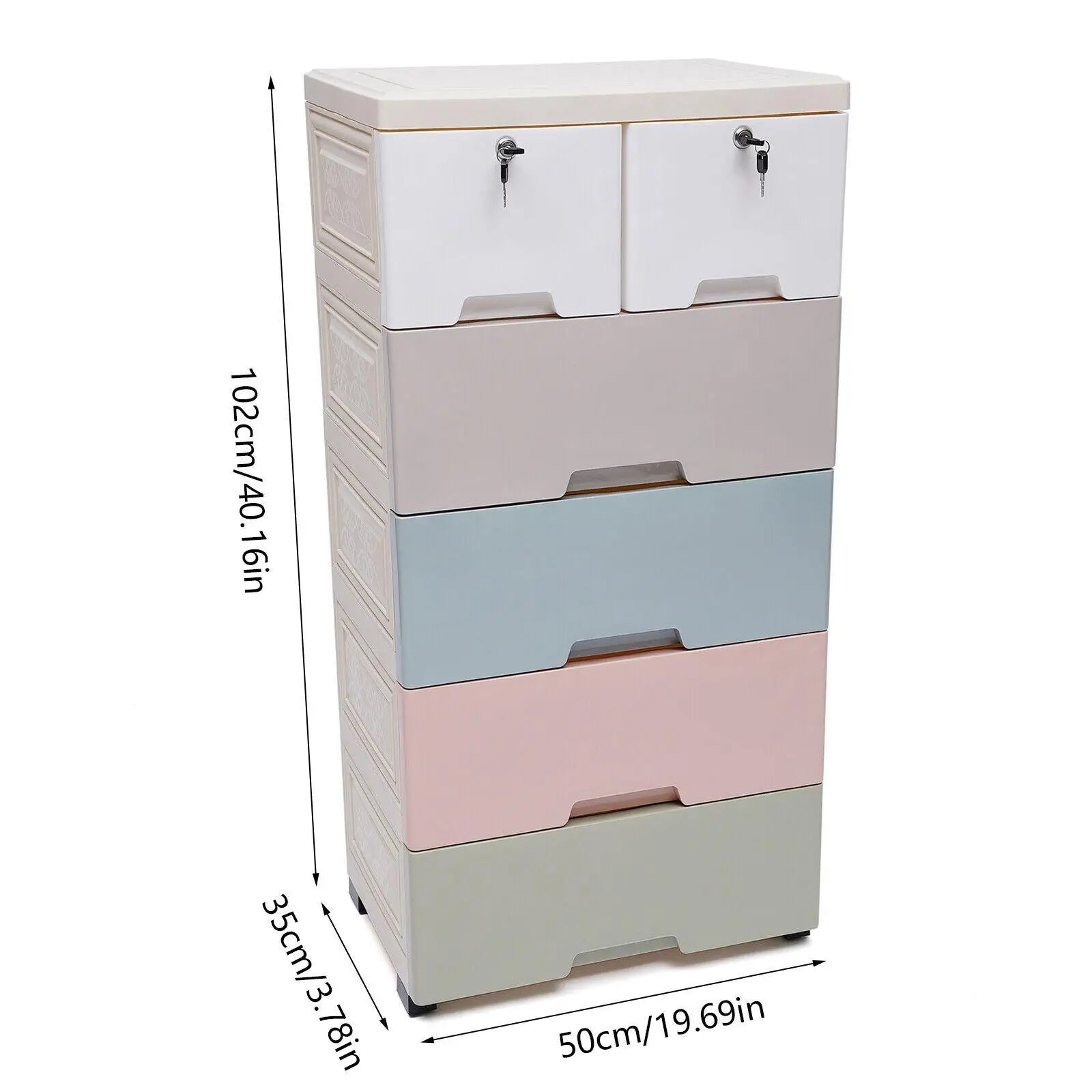 Multicolor Wardrobe Plastic Cabinet Drawers Kids IN USA.