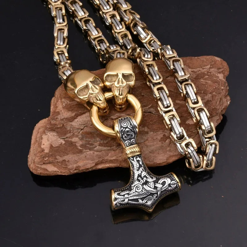 Fashion Viking style Thor hammer pendant necklace in USA