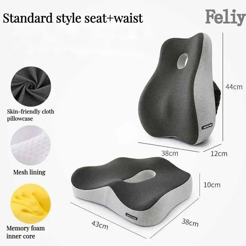 Memory Foam Office Chair Cushion Car Seat Support Waist