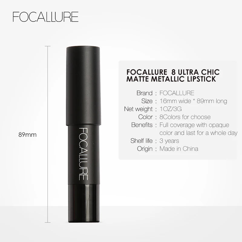 FOCALLURE Colors Matte Lipstick Long Lasting Waterproof Sexy in USA