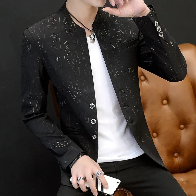 Chinese Tunic Casual Suit Thin Jacket Youth in USA