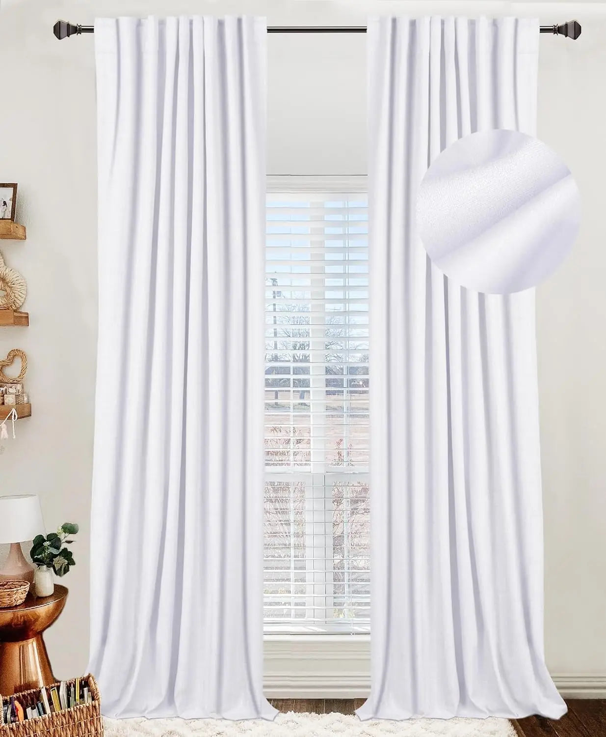 Blackout Shield Linen Blackout Curtains Bedroom in USA