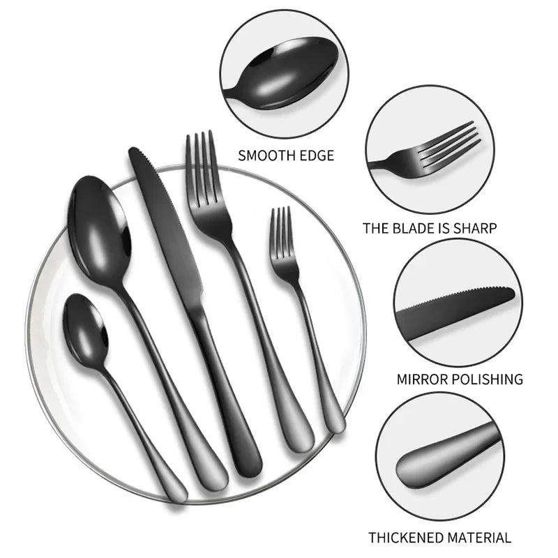 Silverware Set Stainless Steel Food Grade Mirror Polish in USA.