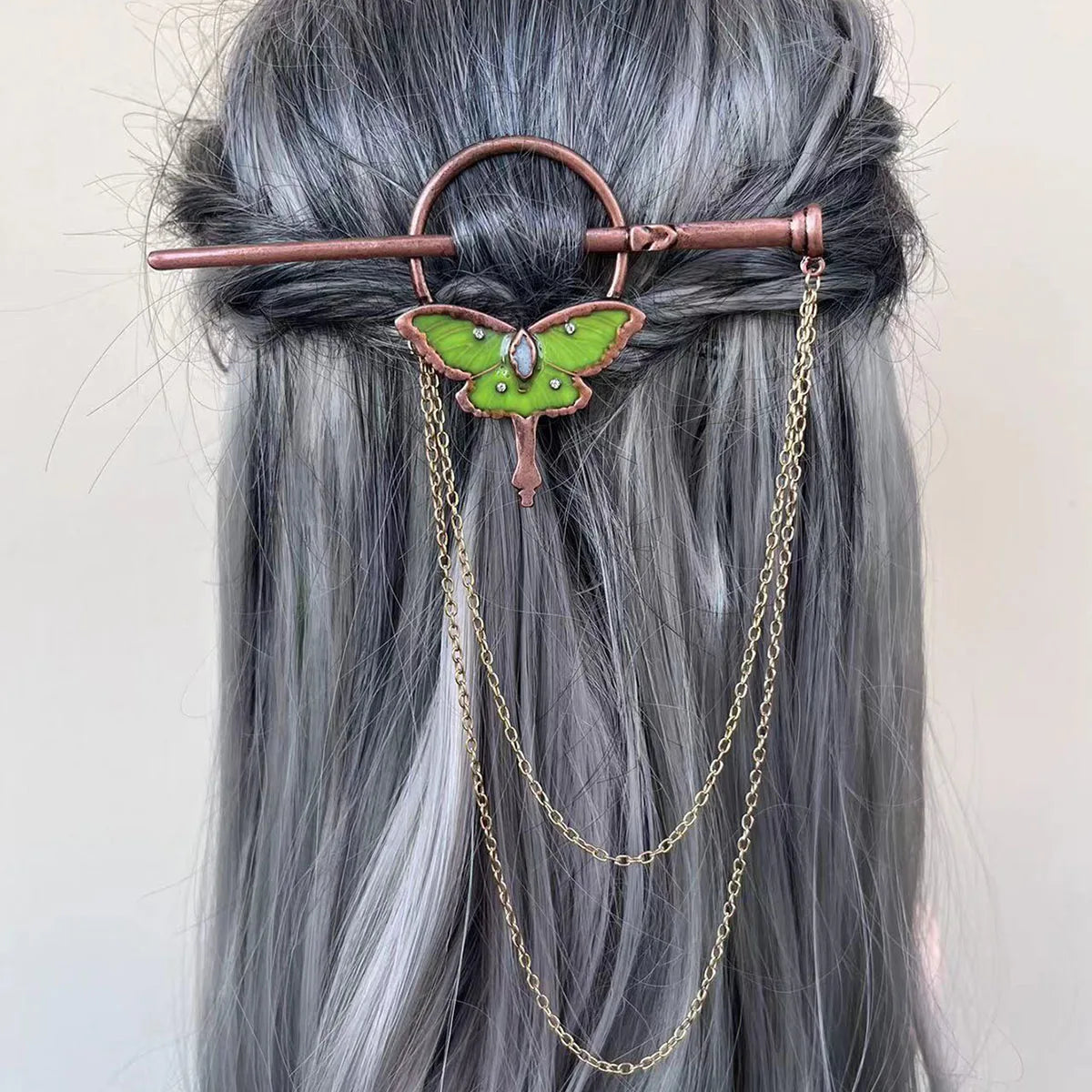 Unique Viking Black Oversized Crow Hair Clip Accessories in USA