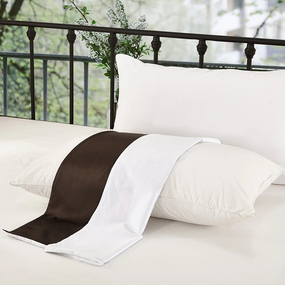 Silk Pillowcases Set With Cotton Underside And Hidden Zipper