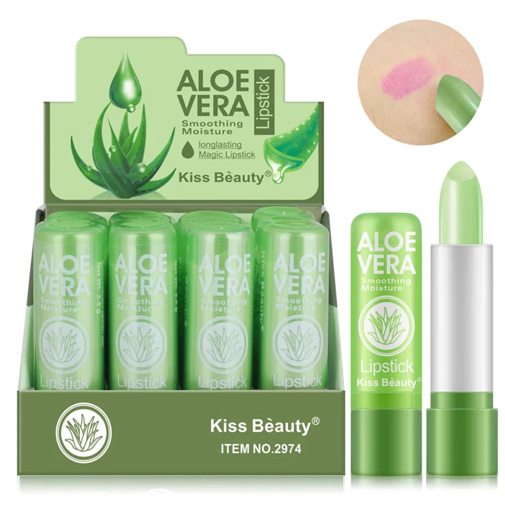 Moisturizing Aloe Vera Lipstick Temperature Color Changing in USA