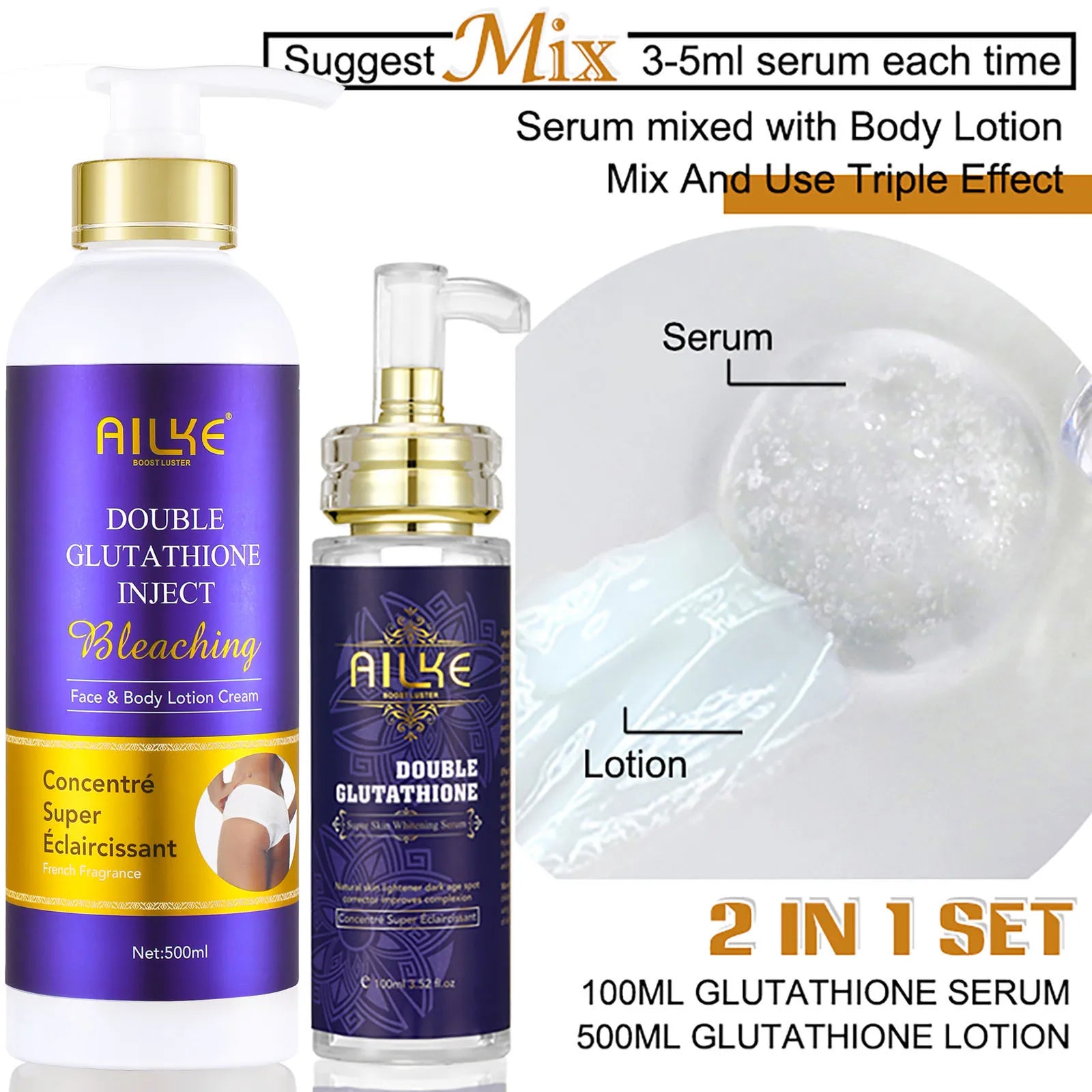 AILKE Bleaching Skin Care, With Double Glutathione, in USA