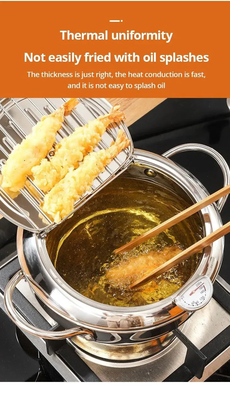 Stainless Steel Pan ,Tempura Fryer Pan, cookware in USA.