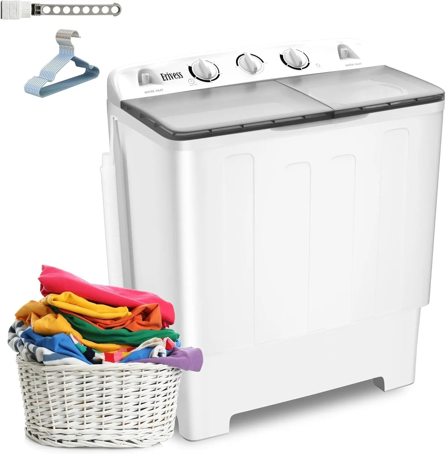 Washing Machine with Drying Rack& 10 Hangers, in USA.