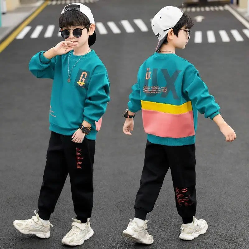 Boys Clothes Set striped Sweatshirt tops in USA