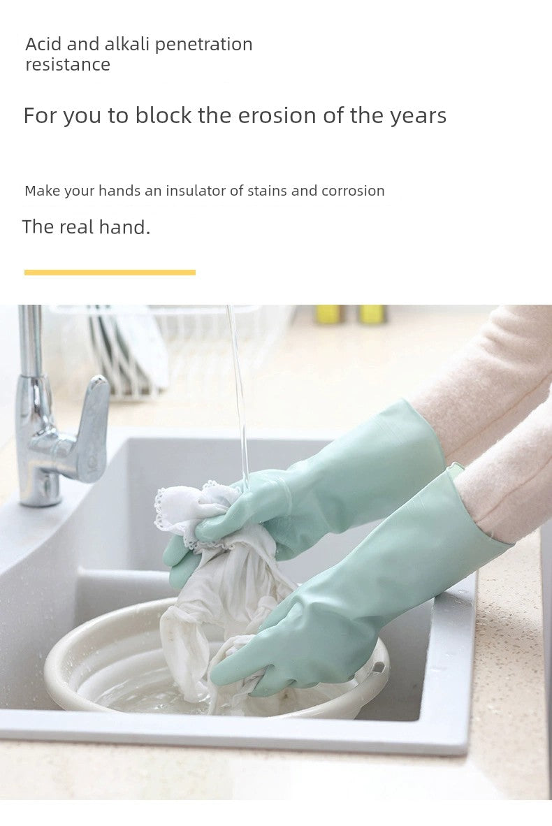 Rubber Fleece-lined Winter Durable Household Dishwashing Glove in USA.