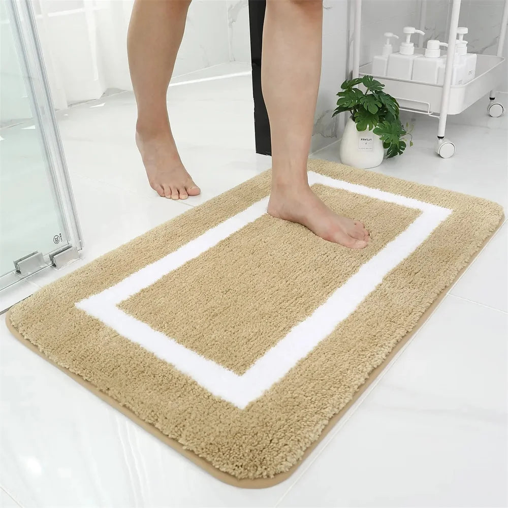 Olanly Soft Bathroom Plush Rug Absorbent Quick Dry Bath Mat