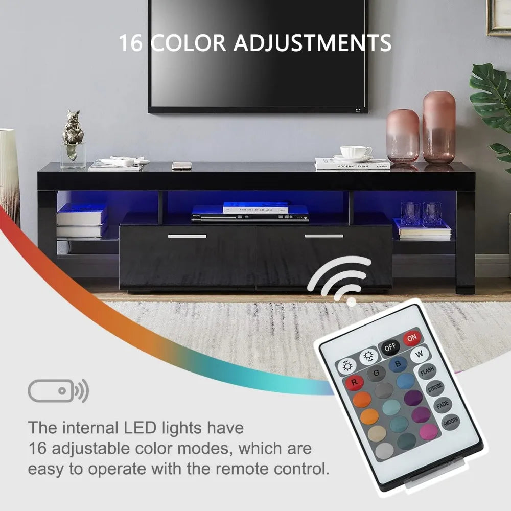 LED TV Stand High Gloss TV Entertainment Center in USA.