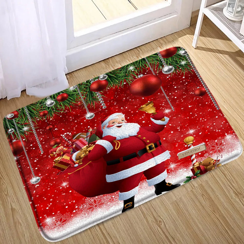 Christmas Bathroom Sets with Shower Curtain Rugs Red Truck in USA.