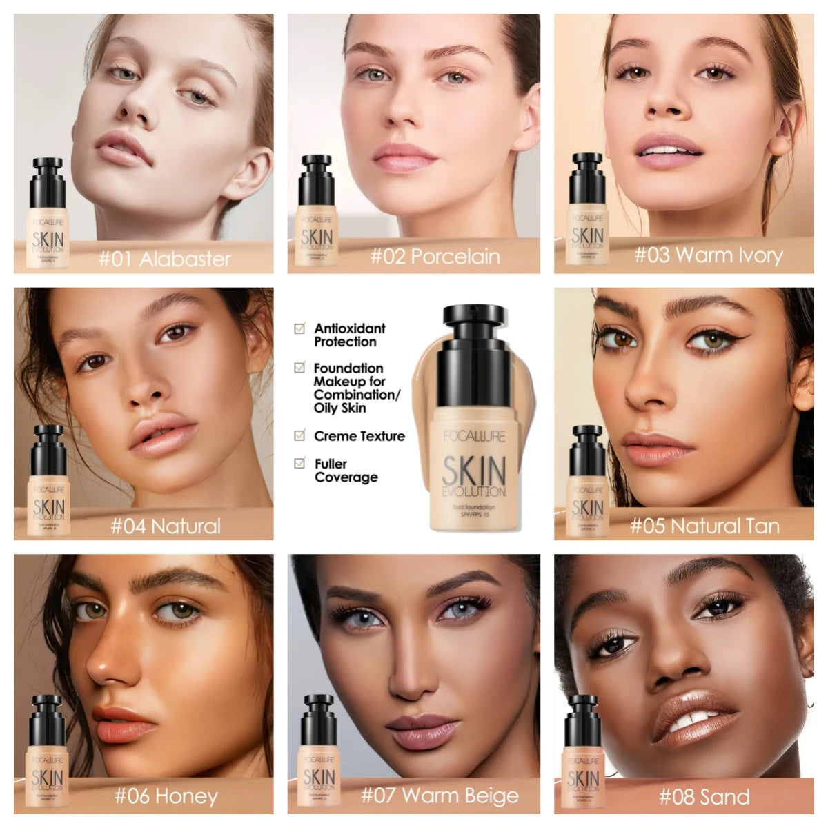 FOCALLURE Waterproof Matte Face Liquid Foundation in USA