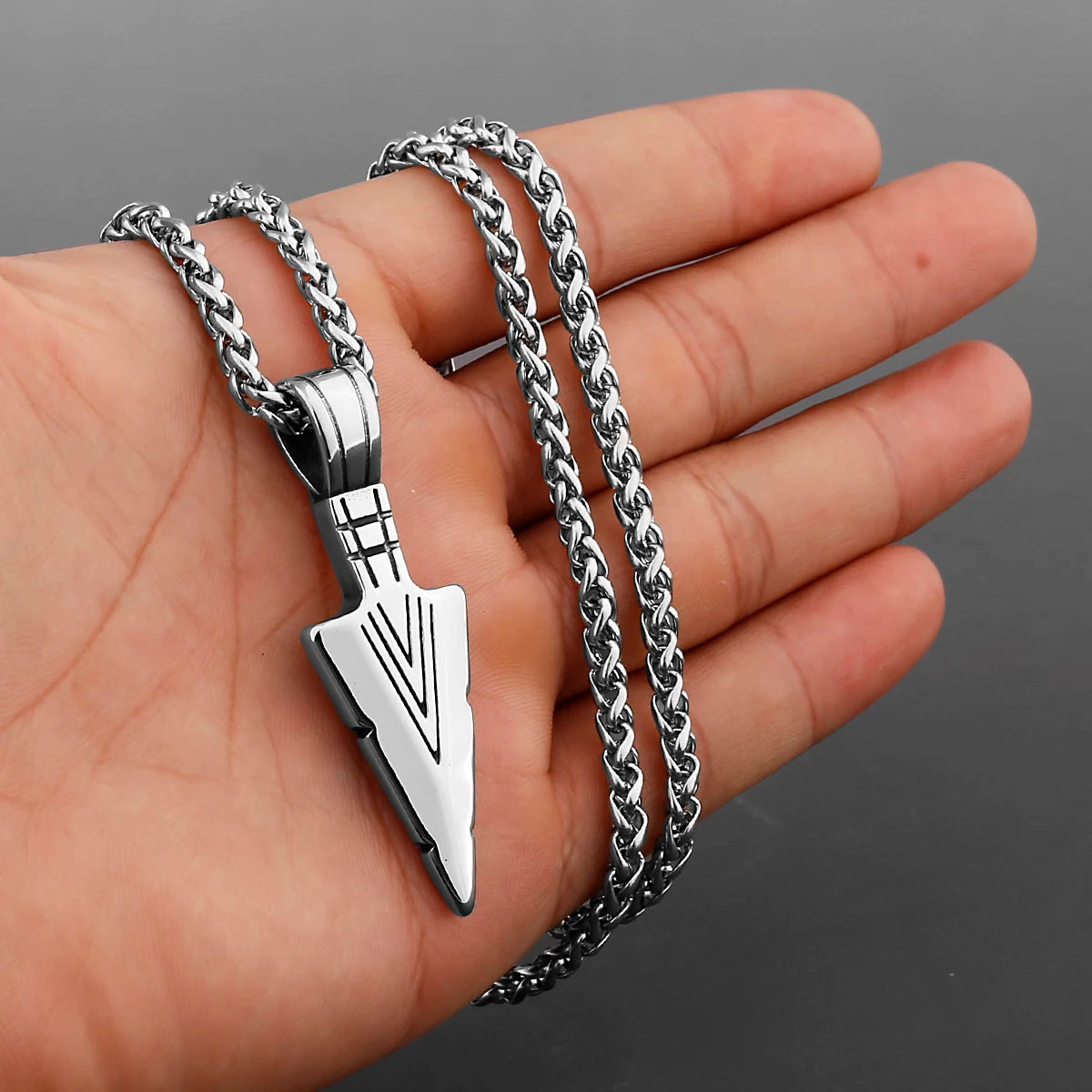 Stainless Steel Viking Axe Pendant Necklace Men's Celtic Valknut in USA