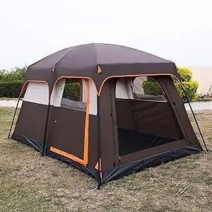 Large tent people family cabin straight wall doors windows net in USA