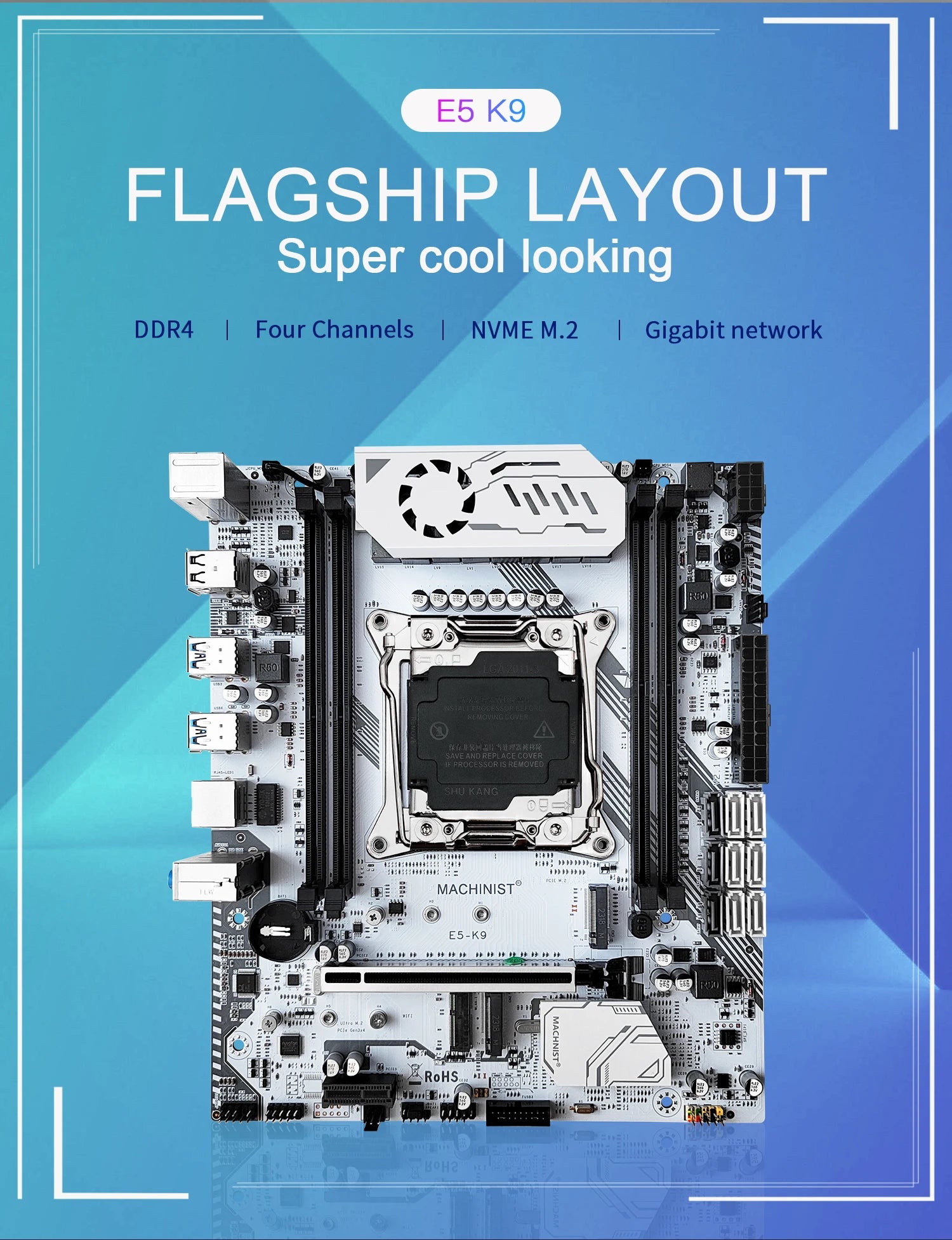 MACHINIST K9 X99 Motherboard Desktop LGA 2011-3 Four Channel Support I