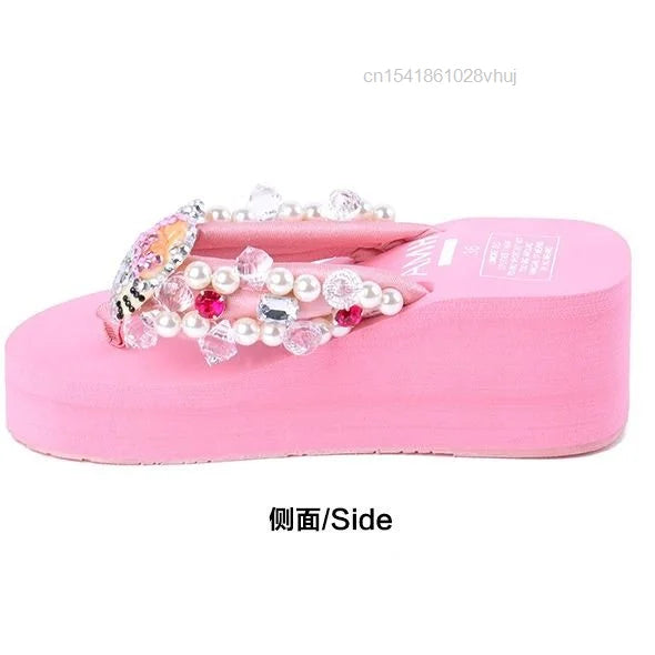 Slides Shoes Women Kawaii Casual Wedge High Heels in USA