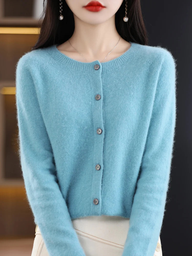 Merino Wool Sweaters Cashmere Cardigan Spring Autumn in USA