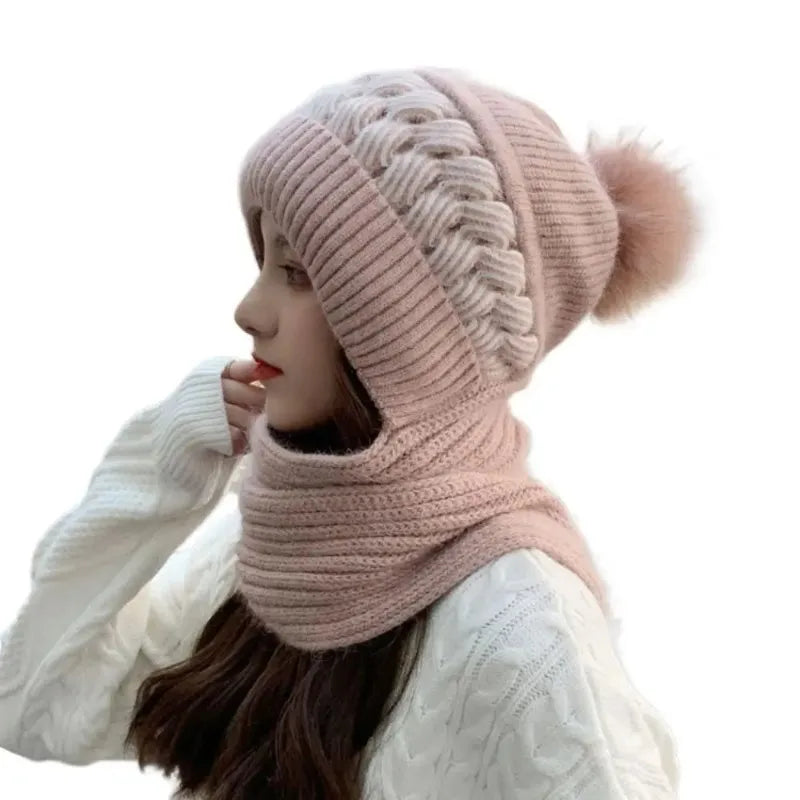 New Super Cute Warm Winter Scarf Hat Gloves Fleece Thickened in USA