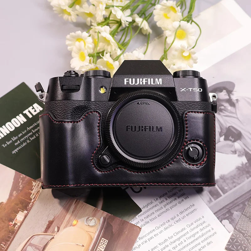 Suitable for Fuji X-T50 camera leather base micro single retro in USA.