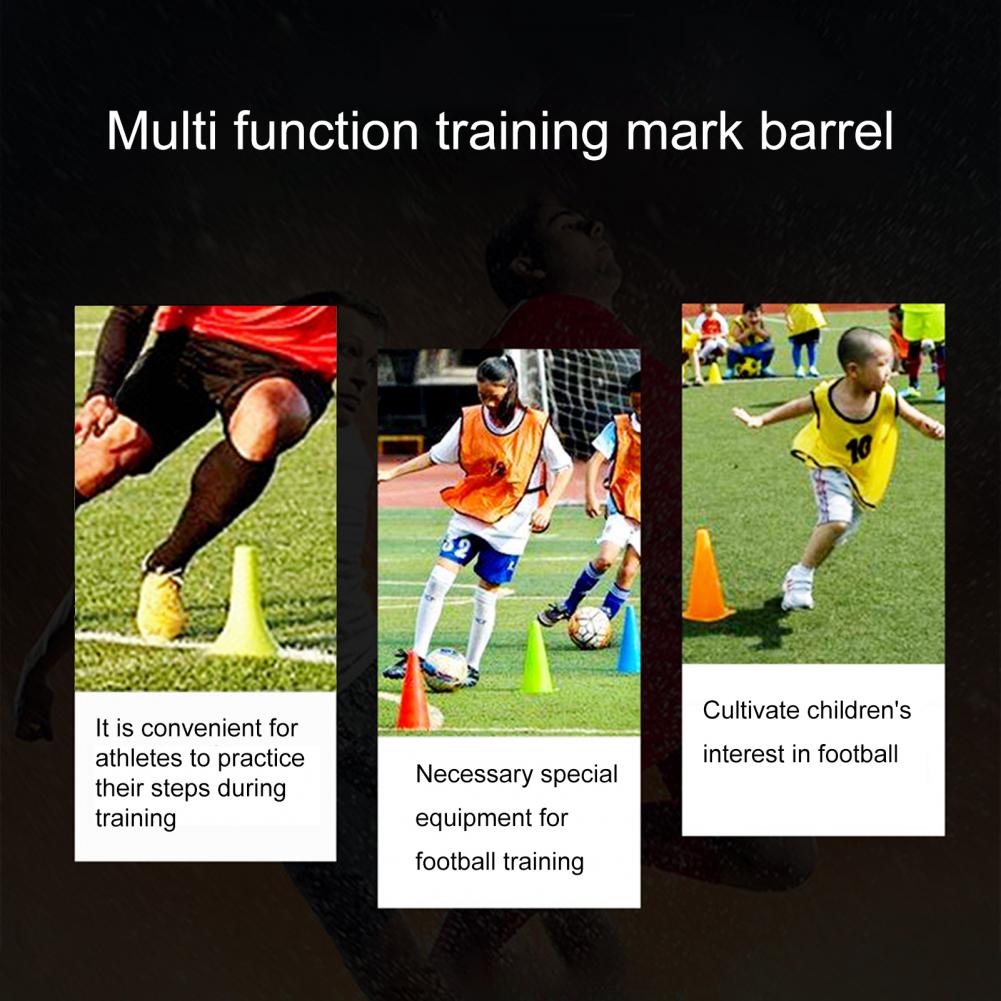 Soccer Training Cone Hole Design Bright Color Resilient Anti-cracking 