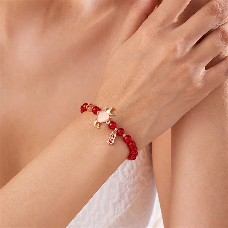 Snake Year Luck Bracelet Women Blessing Amulet in USA