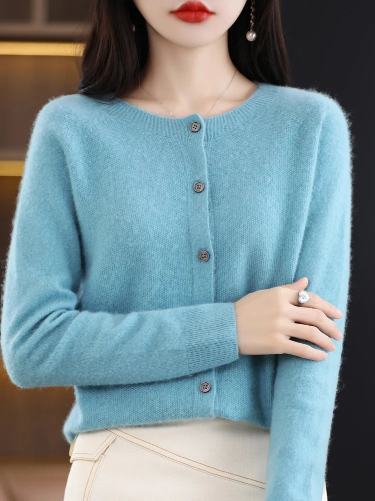 Merino Wool Sweaters Cashmere Cardigan Spring Autumn in USA