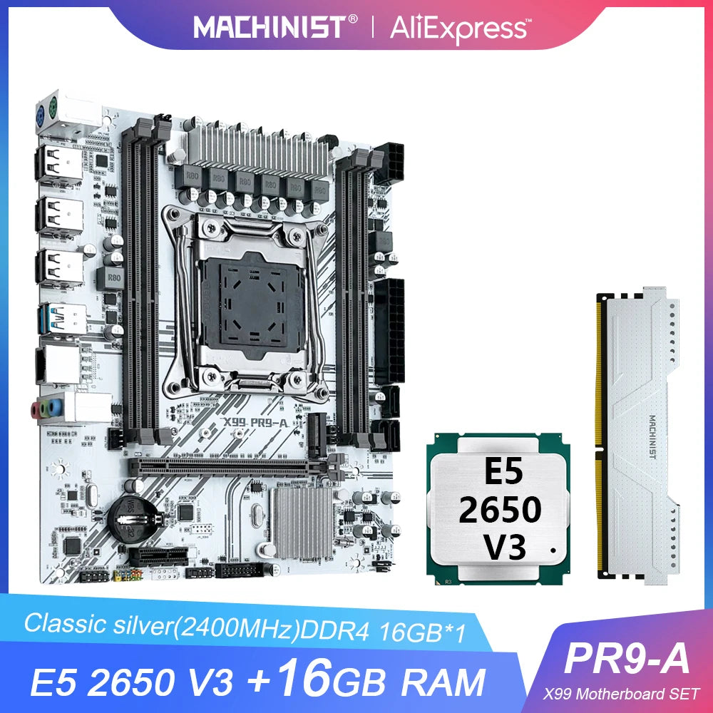 MACHINIST PR9-A X99 Motherboard Kit Intel LGA2011-3 Xeon E5 2650 V3 CP