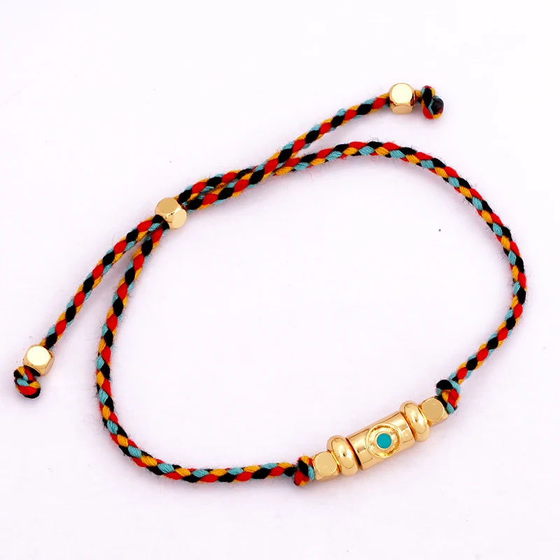 Nature Cotton Cord Knotting Evil Eye Bracelet in USA