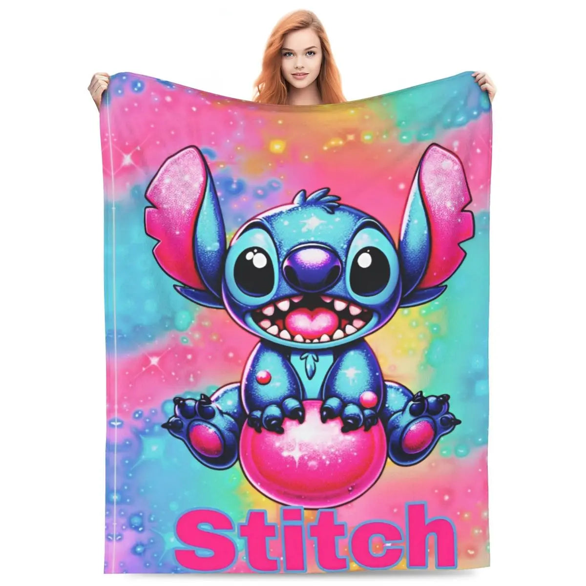 Cartoon Cute Stich 3D Printing Blanket Quality Warm in USA.