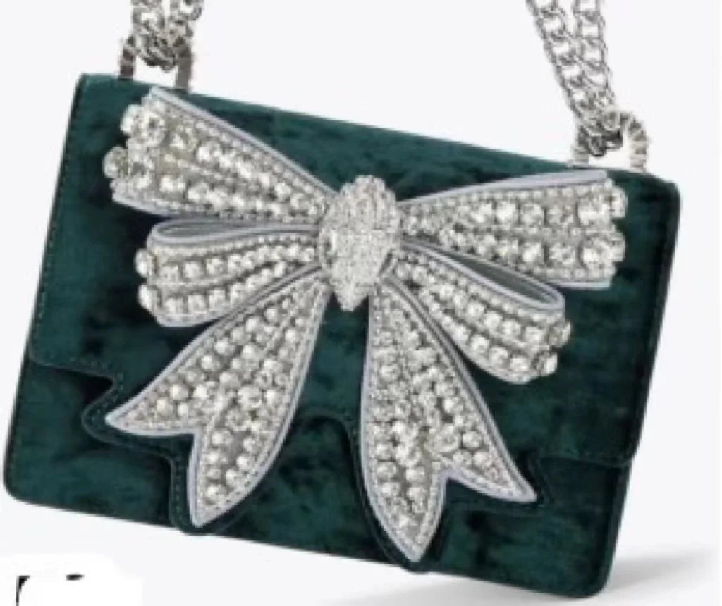 KURT GEIGER LONDON Diamond Studded Bow Bag Fashion in USA