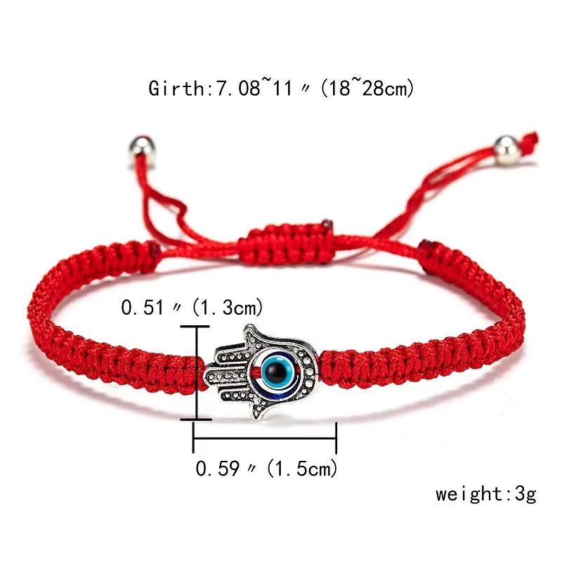 Classic Red String Bracelets Turkish Evil Eye Braided Rope in USA.